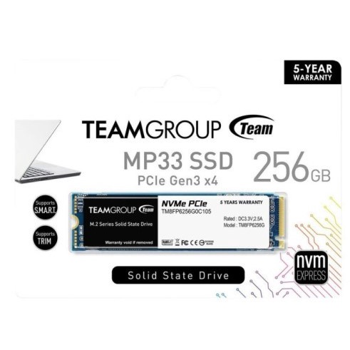 Team MP33 SSD NVMe M.2 / M2 256 GB - NVMe 256GB NAMPOL GAN