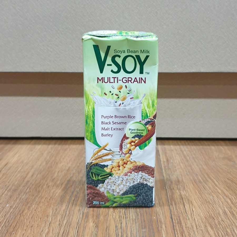 

V-Soy Susu Kedelai Soya Bean Milk Multi Grain Soy Milk UHT 200ml