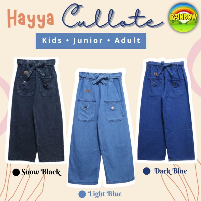 Afsheenastore Celana Kulot Hayya Cloote By Rainbow 10-14T