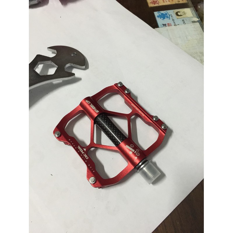 Flat Pedal Sepeda WHEEL UP Carbon 3 Bearing
