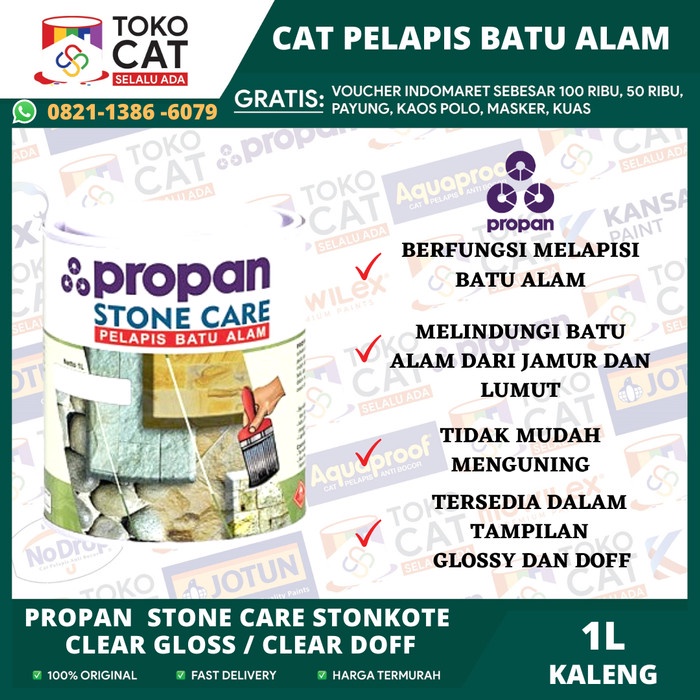 CAT PELAPIS BATU ALAM PROPAN STONKOTE 1KG / PELINDUNG BATU ALAM