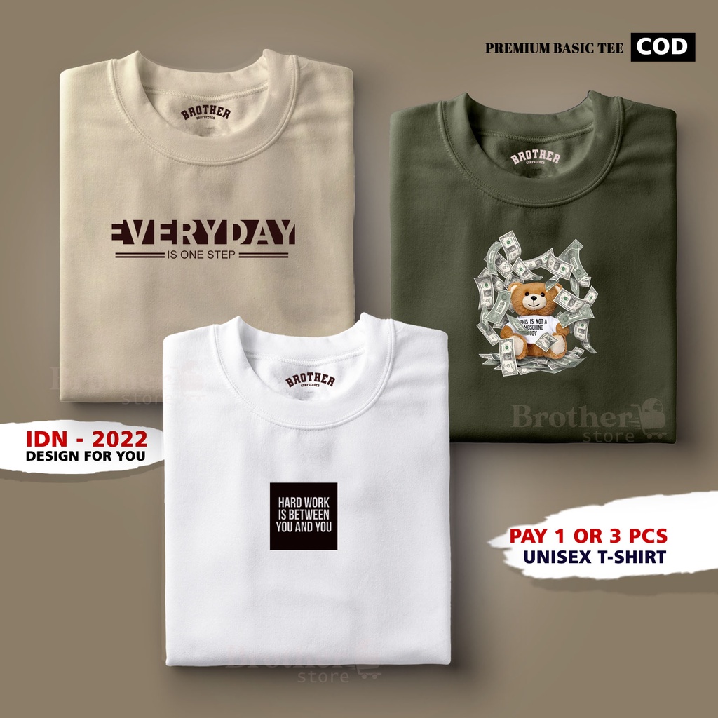 BUY 1 OR 3 PCS ( PROMO COD ) BROTHER STORE / Kaos Distro100% Catoon Combed 30s / ArticelEHAU