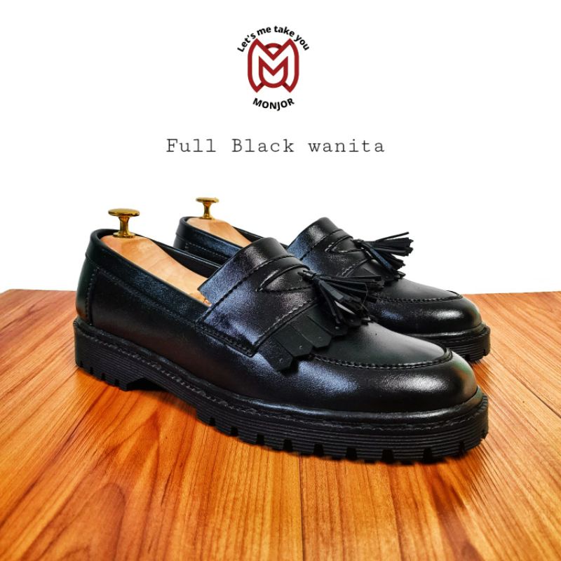 Sepatu Pria Casual Penny Loafer slip on sepatu pria hitam