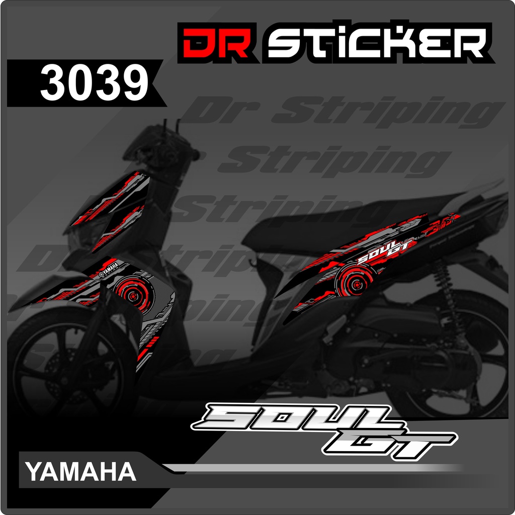 3039 Striping Variasi Mio Soul Gt Semi Full - Striping Yamaha Mio Soul Gt