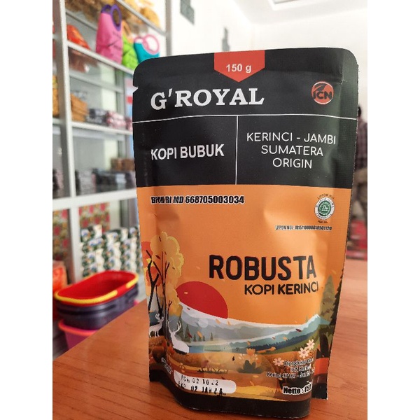 

G ROYAL ROBUSTA KOPI KERINCI 150 GRAM