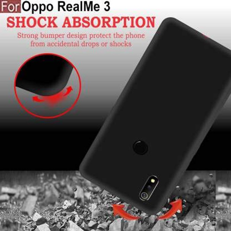 Case Slim Matte Softcase Realme 3 - Free Tempered Glass