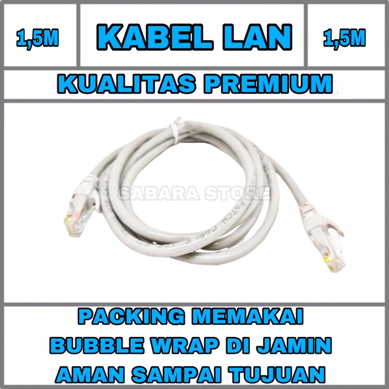 kabel lan 1,5m 1,5meter serbaguna bisa untuk pc cctv dvr komputer modem router murah set top box 1,5 m meter