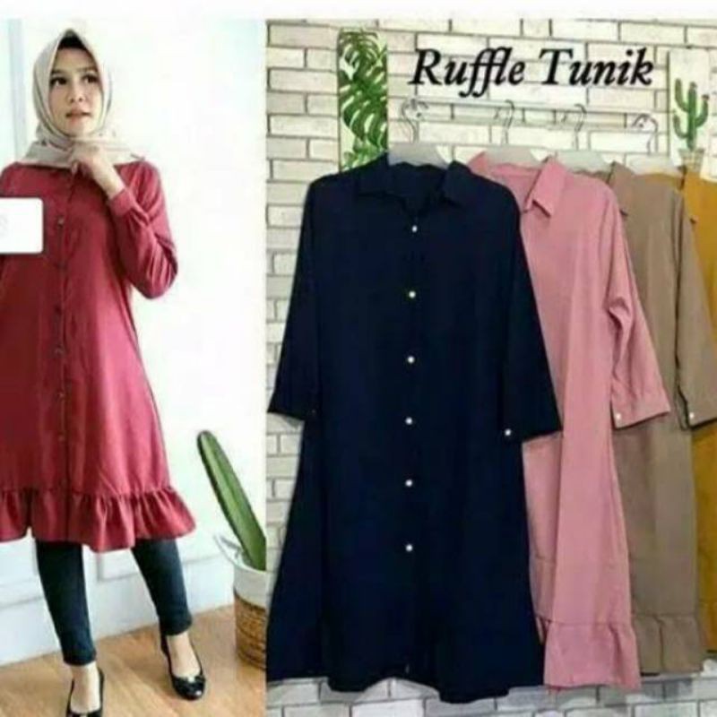 TUNIK POLOS REMPEL TUNIK JUMBO