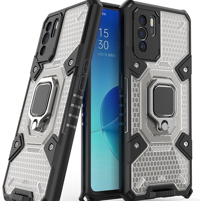 CASE OPPO RENO 6 4G HARDCASE HYBIRD WARRIOR RING ARMOR SPACE CAPSULE CASING