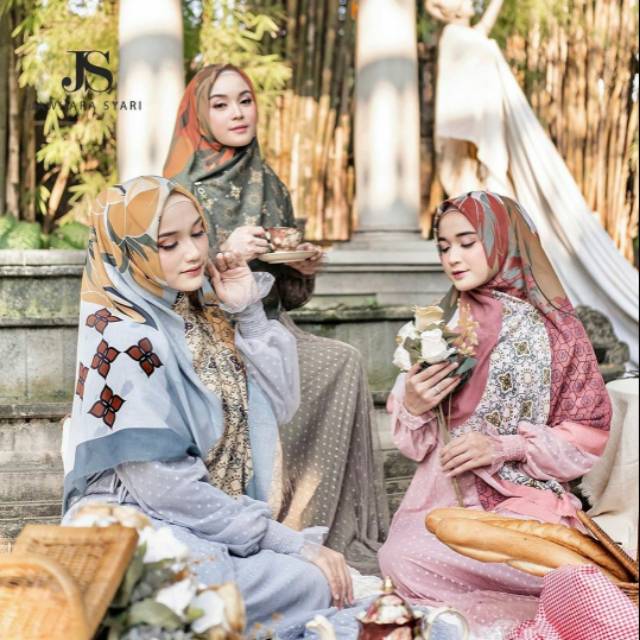 RENESMEE SERIES DULCE LE JARDIN Original By Jawhara Syari. Gamis set scarf cantikk eksklusif premium