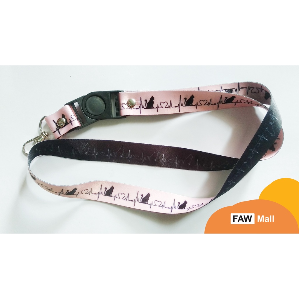 

Landyard Cat Lovers Pink Black