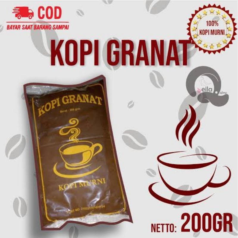 

kopi granat asli dan khas sarang, kopi lelet 100 % asli original 200 gram, kopi hitam murni