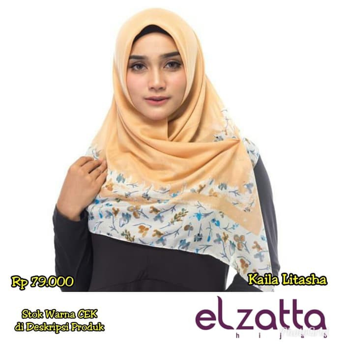 Jual Hijab Kerudung Segi Empat KAILA LITASHA Scarf ELZATTA Original Diskon