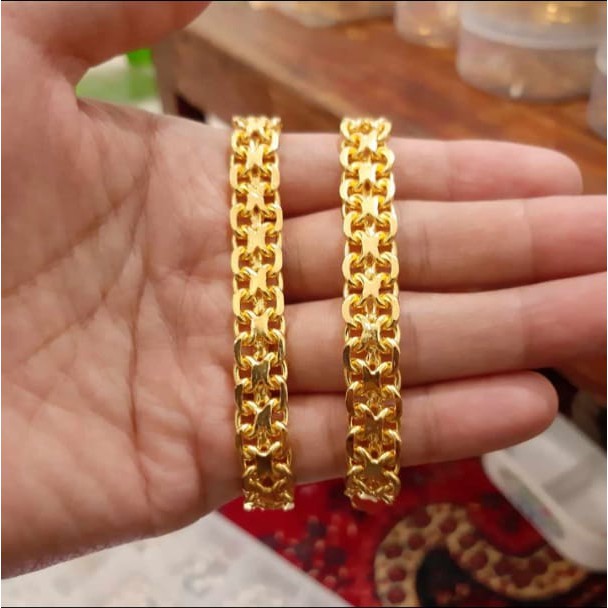 Gelang Nori Double Lapis Emas 24k