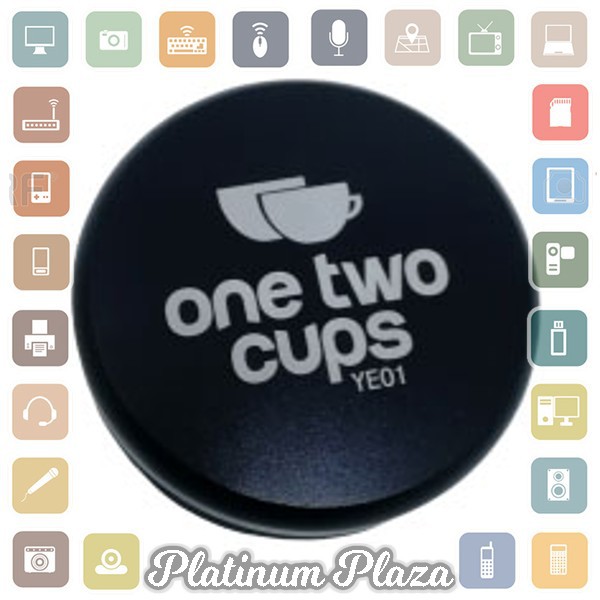 OneTwoCups SPROUTS Tamper Kopi Espresso Flat Press Tool Coffee Powder Stainless Steel`3A445D-- Black