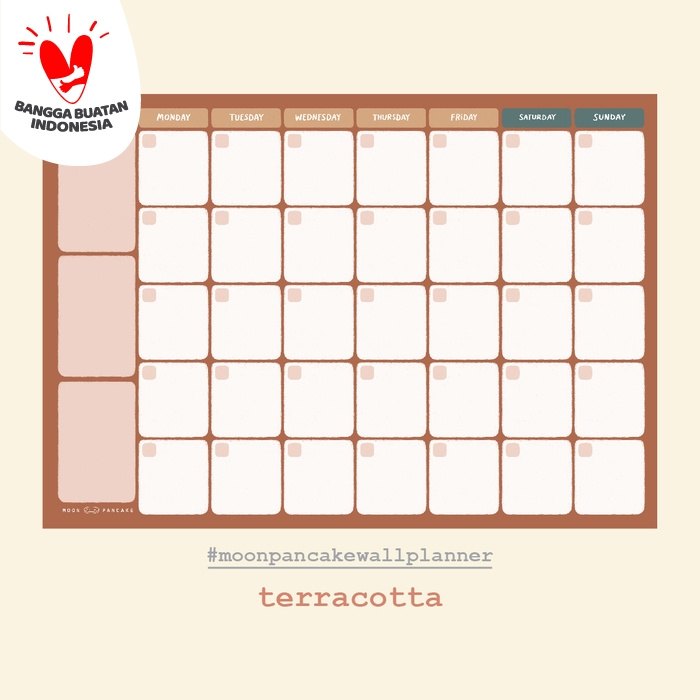 

TERBARU Moon Pancake Wall Monthly Planner Board - Terracotta