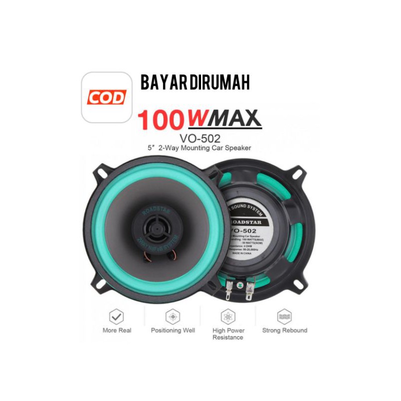 [TERLARIS] Speaker Subwoofer Mobil HiFi 5 Inch 140W 1 PCS