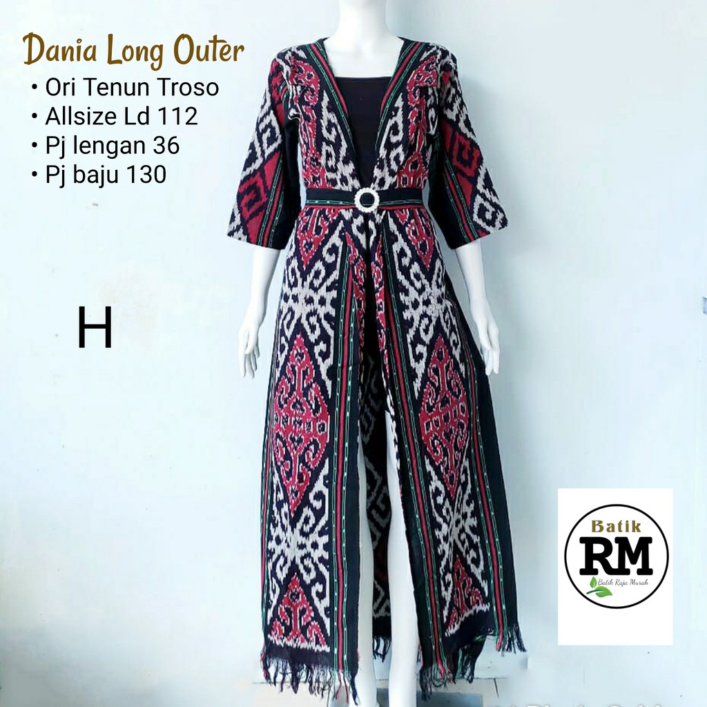 Dania long outer tenun ori troso