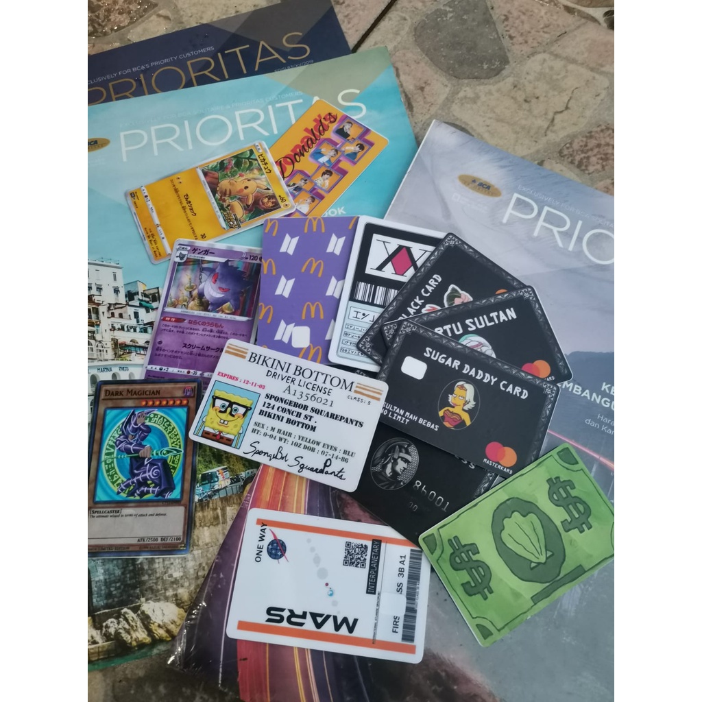 Kartu SULTAN Emoney Flazz Tapcash ATM Debit Credit custom Sticker Skin Card Vinyl