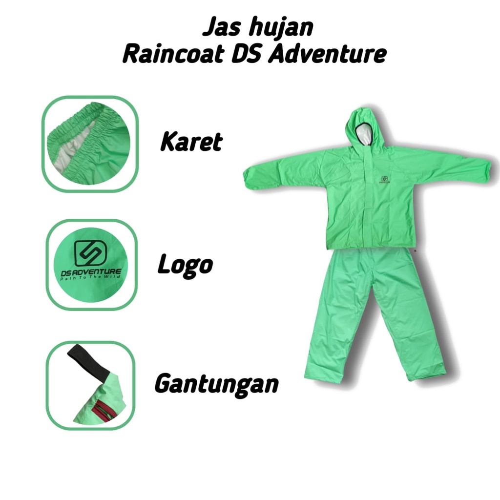 Jas Hujan Ds Adventure / Raincoat Ds Adventure / raincoat setelan / jas hujan raincoat / jas hujan gunung / jas hujan gunung outdoor / jas hujan outdoor waterproof / jas hujan jaket celana