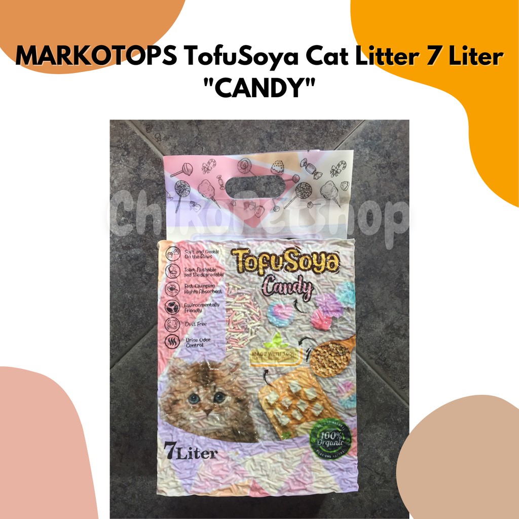 MARKOTOPS TofuSoya Cat Litter Pasir Kucing Tofu Soya Markotop Kemasan 7 Liter