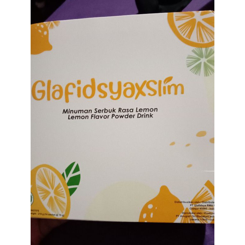 

Glafidsyaxslim Lemon Satuan minuman pelangsing