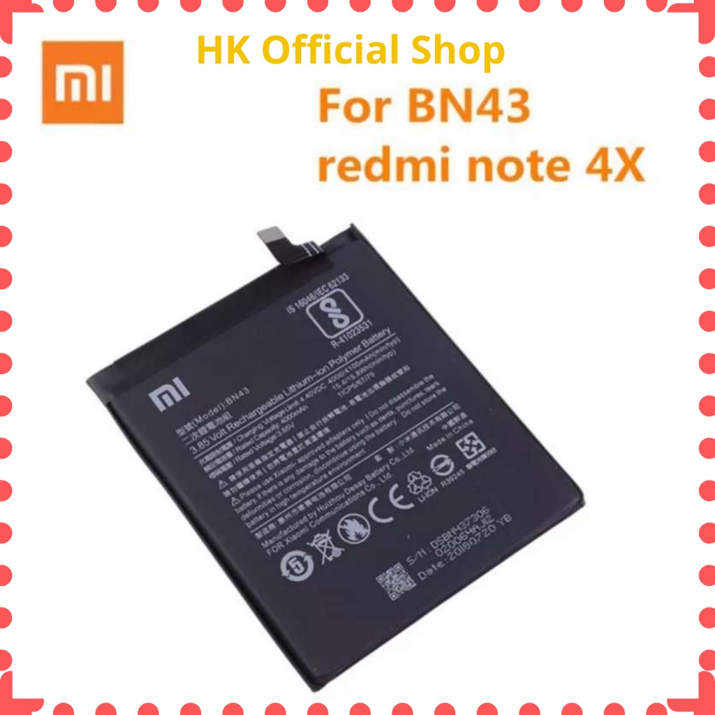 Baterai Xiaomi Redmi Note 4 BN43 Original