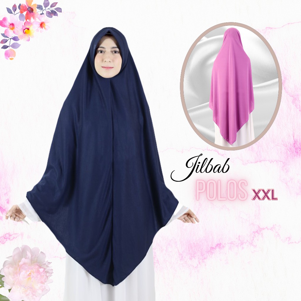 Hijab Instan Polos Syari Jumbo XXL Jilbab Kaos  Pet Antem Premium