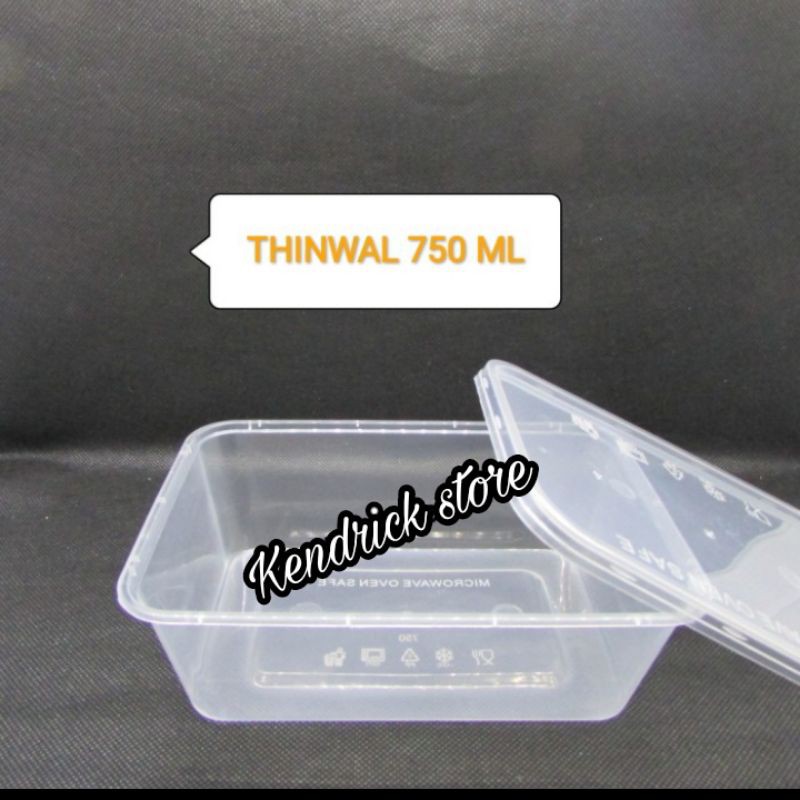 Thinwall 750 ml Food Container Box Isi 25 Pcs
