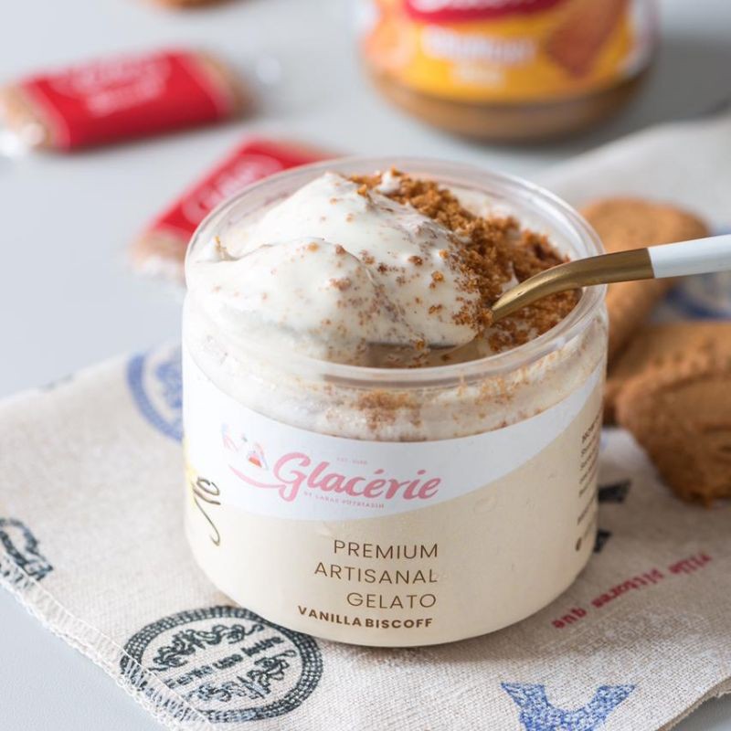 

Vanilla Biscoff Gelato Eskrim 300 ml - Glacerie