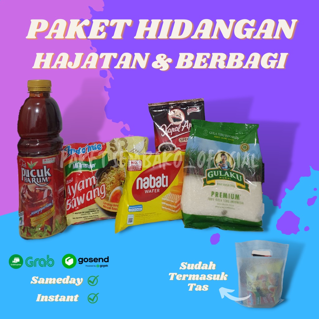 

Paket hidangan / paket idangan / paket hajatan / paket tahlilan / paket syukuran / paket sembako murah bandung