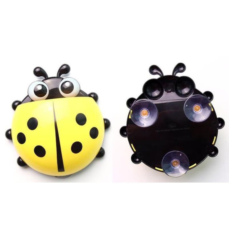 Tempat Sikat Gigi Kumbang / Lady Bug Tooth Brush Holder dengan PENEMPEL Karakter