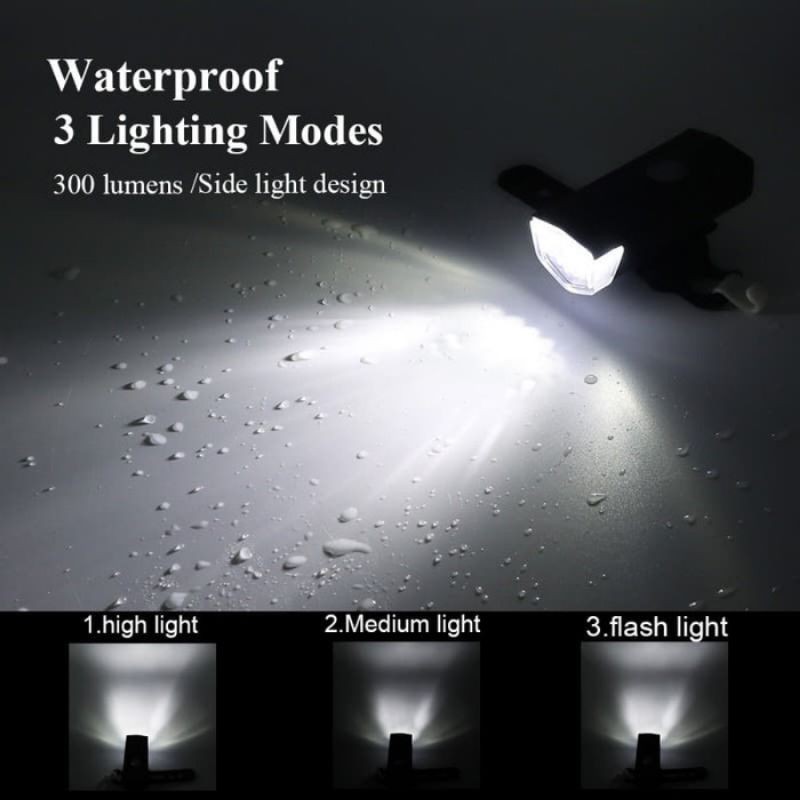 Lampu Depan Sepeda LED USB Lampu Sepedah Super Terang Rechargeable Cas Waterproof Sepeda Lipat MTB