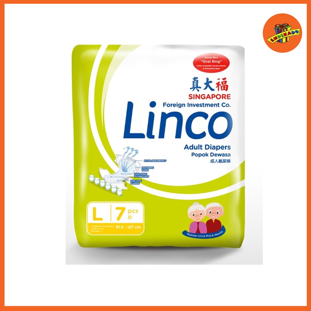 MAKASSAR! LINCO ADULT DIAPERS - Popok Dewasa Size M 8 / L 7 / XL 6