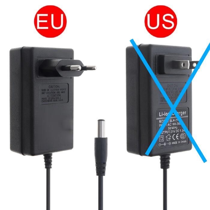 Adaptor Pengisi Daya Bor 90cm 21V Steker EU CHARGER 21 V adapter mesin