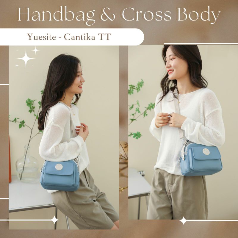 Tas wanita tenteng selempang fashion kekinian yuesite cantika original import