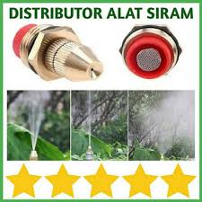 ALAT SEMPROT Siram Drip Irigasi Penyiram Nozzle Brass 1/2 Inch 1 PCS -  Kepala Penyiram Air Bahan Besi Brass / Alat Siram Tanaman Semprotan Penyiram Tanaman Taman Kebun Kabut Otomatis -  alat penyemprot embun kabut mist sistem pengairan nosel katup brass