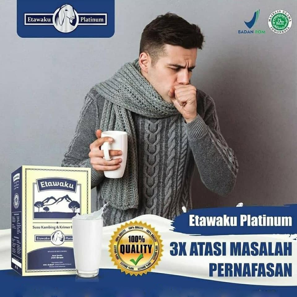 (READY STOCK) Etawaku Platinum - Susu Kambing Etawa Tinggi Kalsium &amp; Rendah Gula Bebas Alergi &amp; Tulang Kuat Lancarkan Sistem Pencernaan Tingkatkan Kekebalan Imunitas Tubuh Isi 200gr