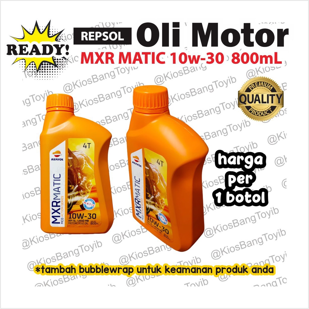 Oli Mesin Motor REPSOL MXR Matic 4T 10W-30 800mL (100% ORI)