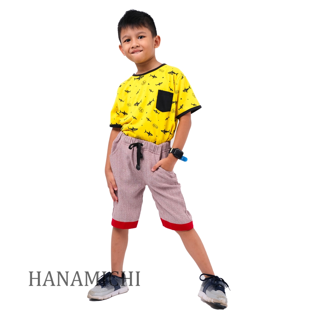 Hanamichi HALY Celana Pendek Anak Motif Polos