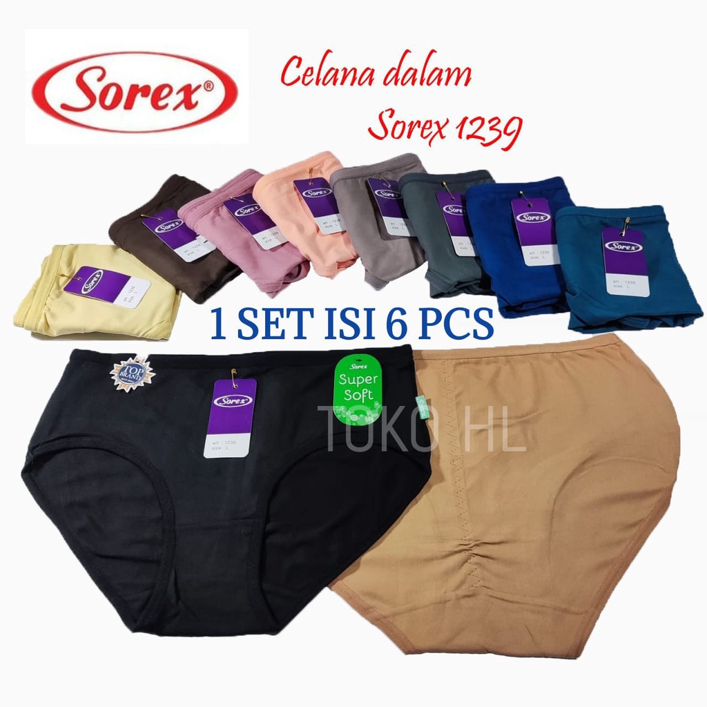 6PCS / Setengah Lusin Sorex CD Basic Wanita 1239 Super Soft