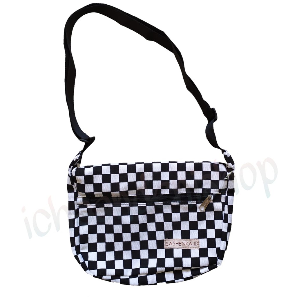 Slingbag Waistbag Motif Sashenka.Id CATUR MONO I Tas Jaman Now Simple And Trendy (COD)