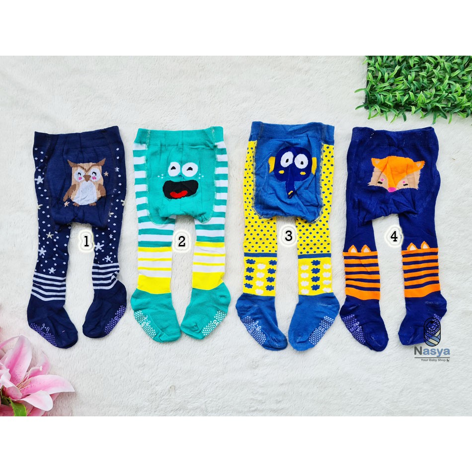 [B-061] Legging Bayi Tutup Kaki anti slip/Legging anak 0-6m cotton rich tigh