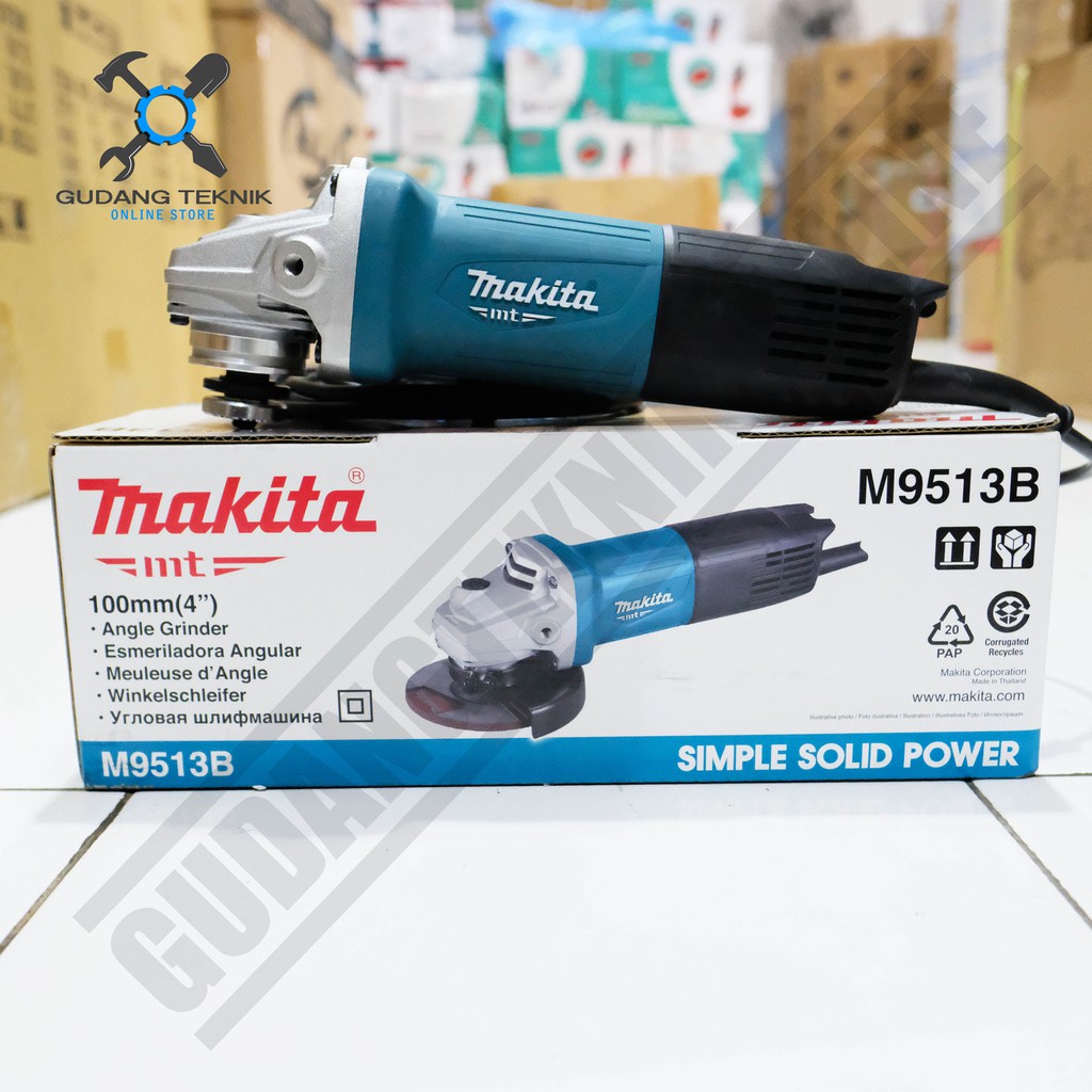 Mesin Gerinda Tangan Makita M9513B / Angle Grinder Makita M9513B Grinda Tangan 4inch