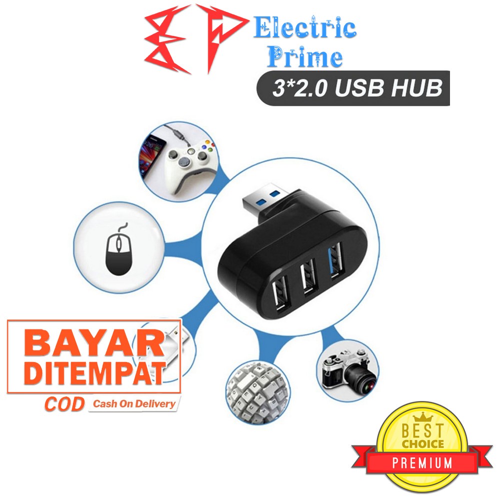 USB Hub 2.0 3.0 Splitter Fast Charging Mini Adapter TRIPLEDI PC Laptop