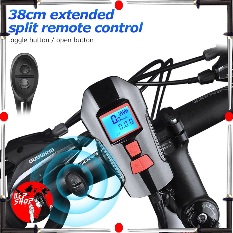 Lampu Klakson Sepeda LCD Screen Waterproof dan Speedometer