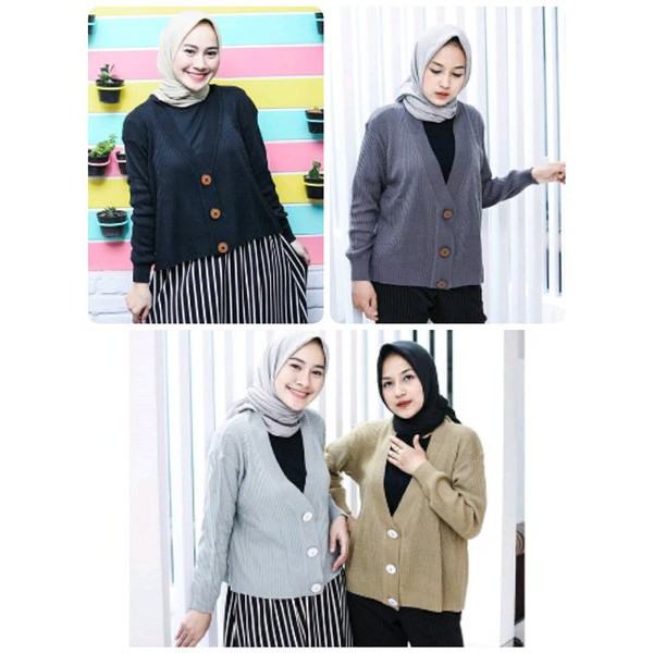 KARDIGAN RAJUT WANITA /CROP CARDY KANCING 3/CARDIGAN WANITA/CARDIGAN LIDYA CARDY