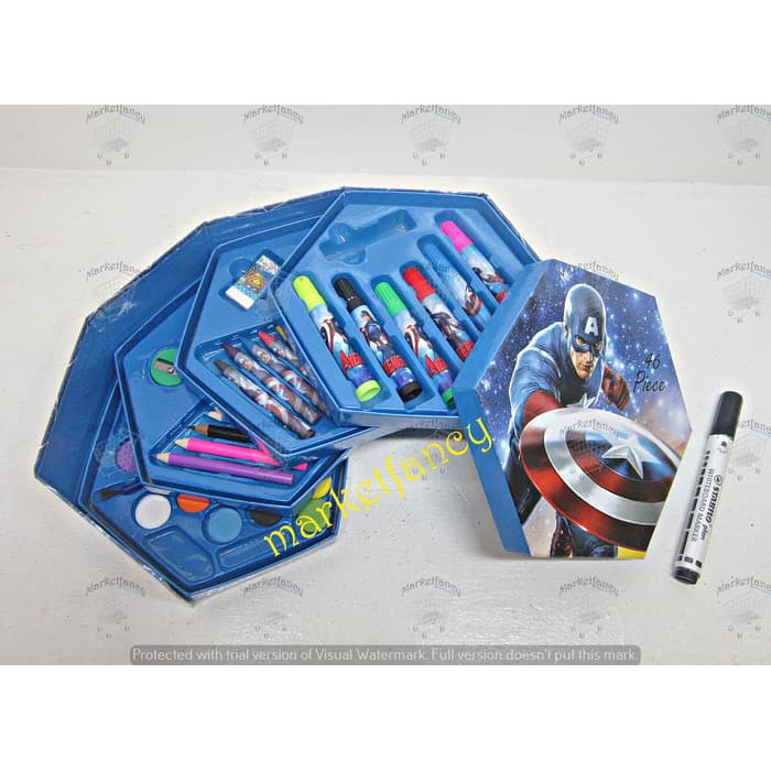 

me103 Crayon Set 46 Pieces Karakter Captain America