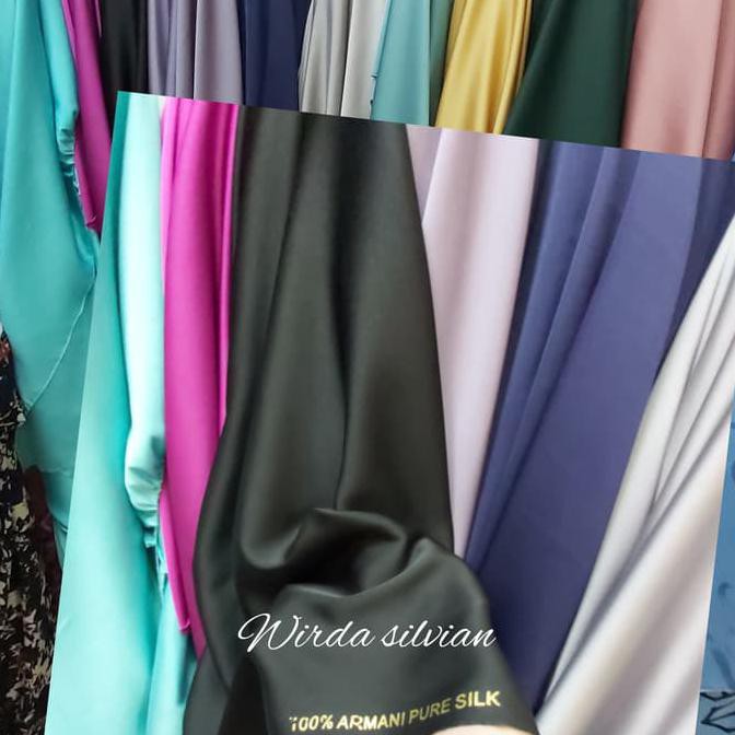 kain satin silk armani/bahan silky stretch