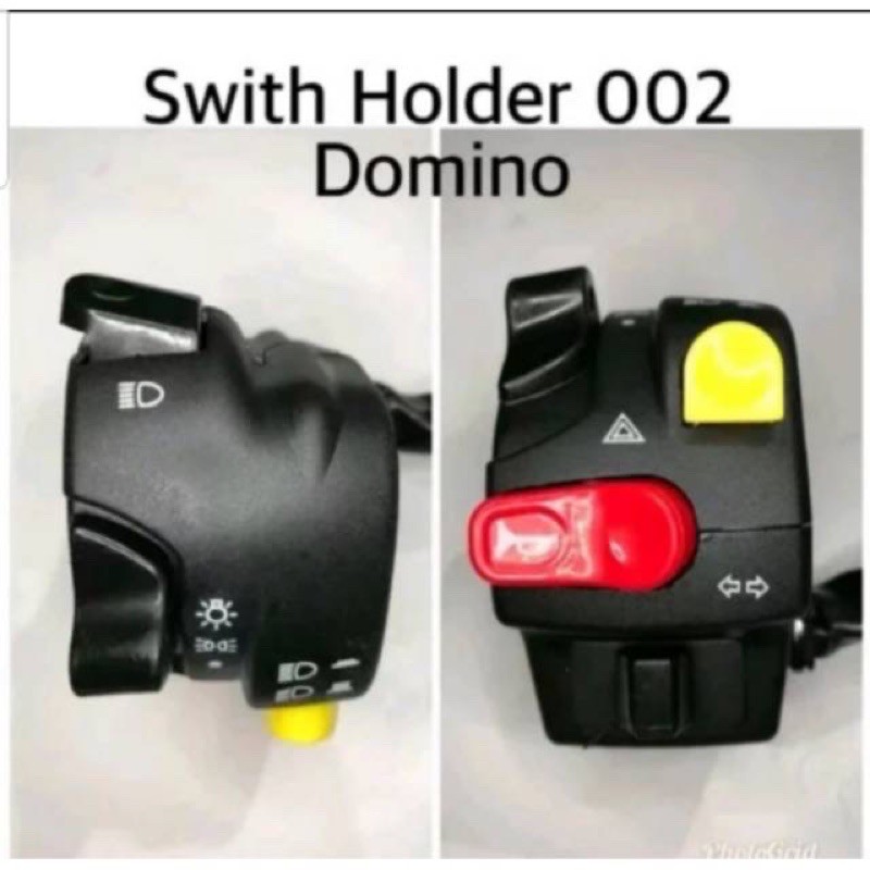 HOLDER SAKLAR KIRI DOMINO MODEL KTC UNIVERSAL SEMUA JENIS KENDARAAN MOTOR (SAKLAR KIRI KTC)